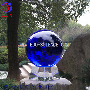 15 blue crystal sphere with crystal base 