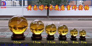 yellow crystal sphere 7cm 8cm 10cm 11cm 12cm 15cm 20cm 