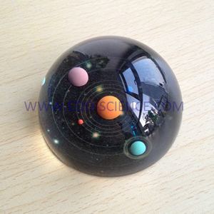 Paper Weight, Crystal Hemisphere , Planets Crystal Model 