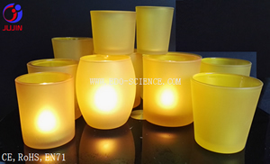 candle holder cup yellow lighted (2)018