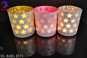 electroplated engraved glass candle holder (6)060