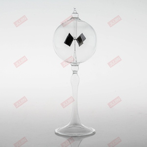 Clear Glass Base Blue Solar Power Radiometer Sun Light Energy Crookes Spinning Vanes Windmill Teaching tools for shool Physics expriement learning 
