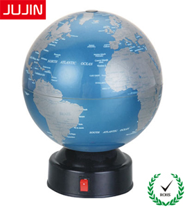 Geography Teaching World Map Globe Illuminated Globe Rotating Tellurion With LED Lights