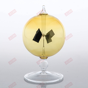 Radiómetro solar de color ámbar amarillo Crookes Energía solar Paletas giratorias Molino de viento Regalo Decoración para el escritorio del hogar